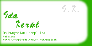 ida kerpl business card